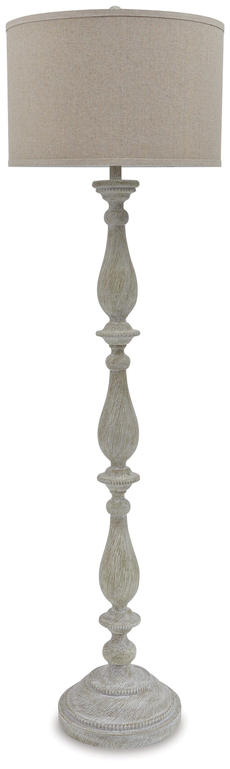 Bernadate 3-Piece Floor Lamp with 2 Table Lamps Set in Whitewash from Ashley - DMV Furniture