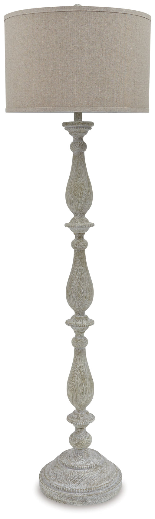 Bernadate 3-Piece Floor Lamp with 2 Table Lamps Set in Whitewash from Ashley - DMV Furniture