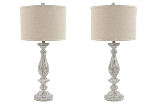Bernadate Whitewash Table Lamp (Set of 2) - DMV FurnitureTable Lamp Pair