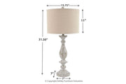 Bernadate Whitewash Table Lamp (Set of 2) - DMV FurnitureTable Lamp Pair