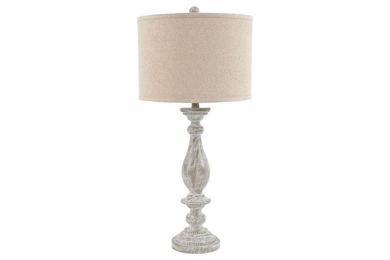 Bernadate Whitewash Table Lamp (Set of 2) - DMV FurnitureTable Lamp Pair