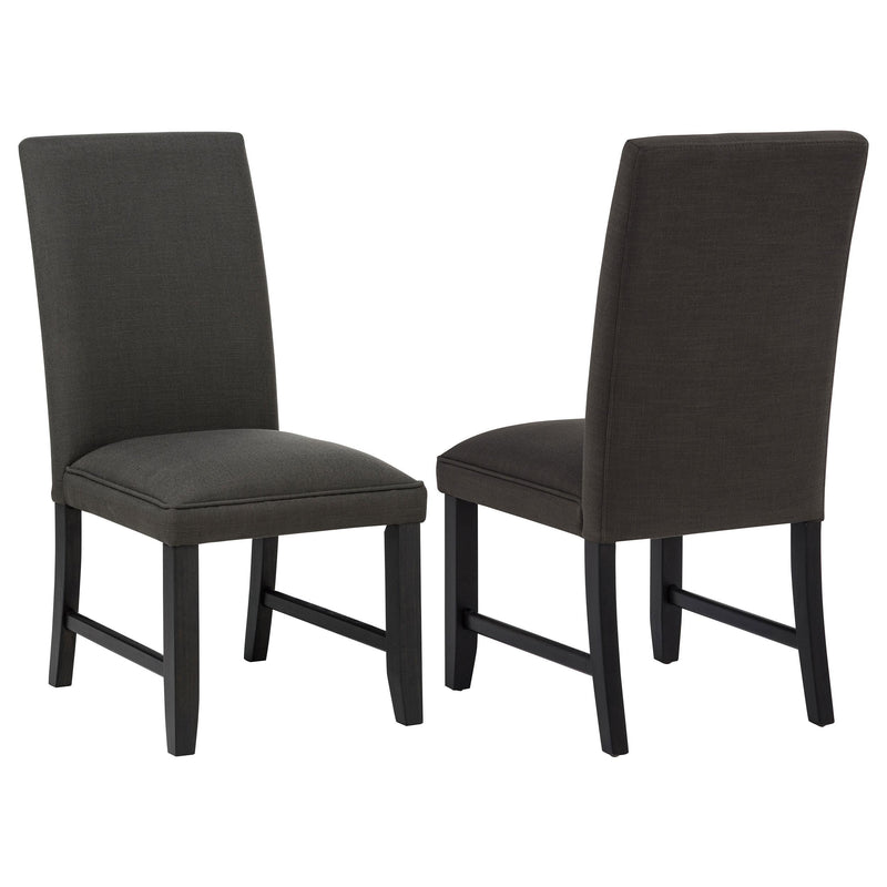 Berning Fabric Upholstered Parson Side Chair Charcoal (Set of 2) - 121702CHR