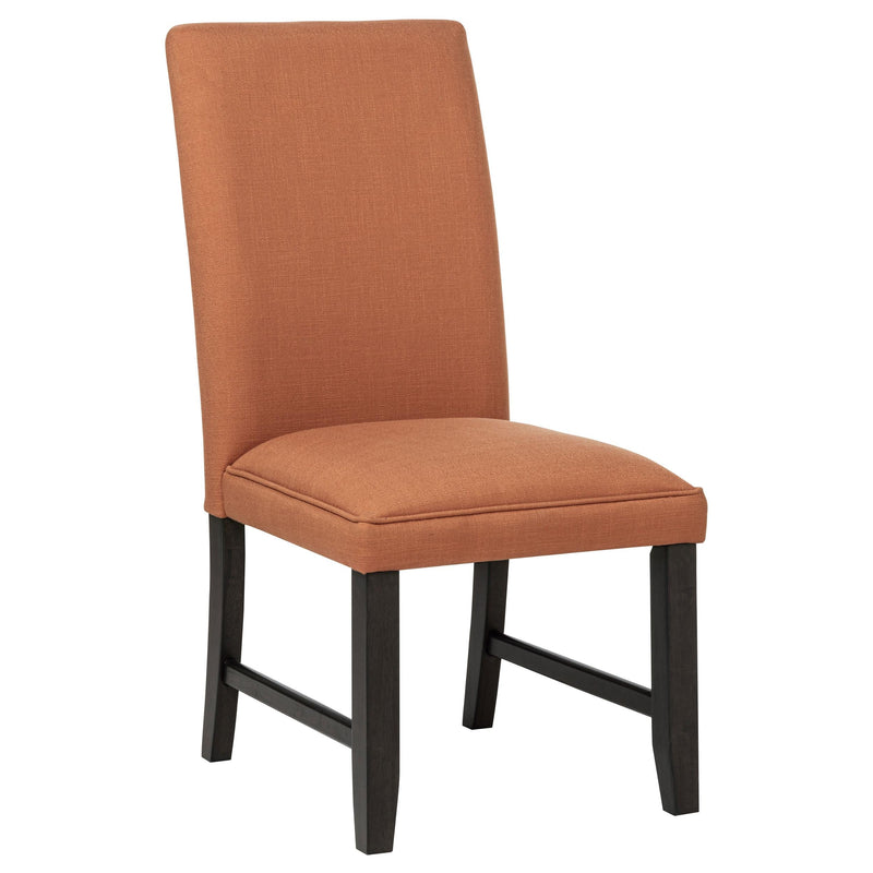 Berning Fabric Upholstered Parson Side Chair Salmon Orange (Set of 2) - 121702SLM