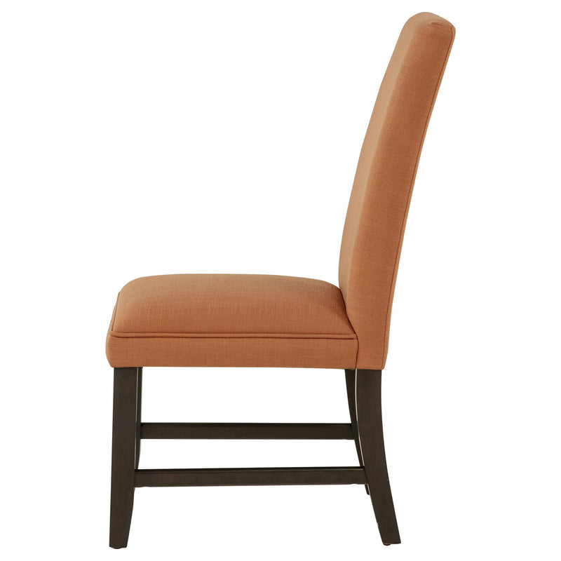 Berning Fabric Upholstered Parson Side Chair Salmon Orange (Set of 2) - 121702SLM