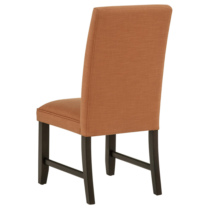 Berning Fabric Upholstered Parson Side Chair Salmon Orange (Set of 2) - 121702SLM