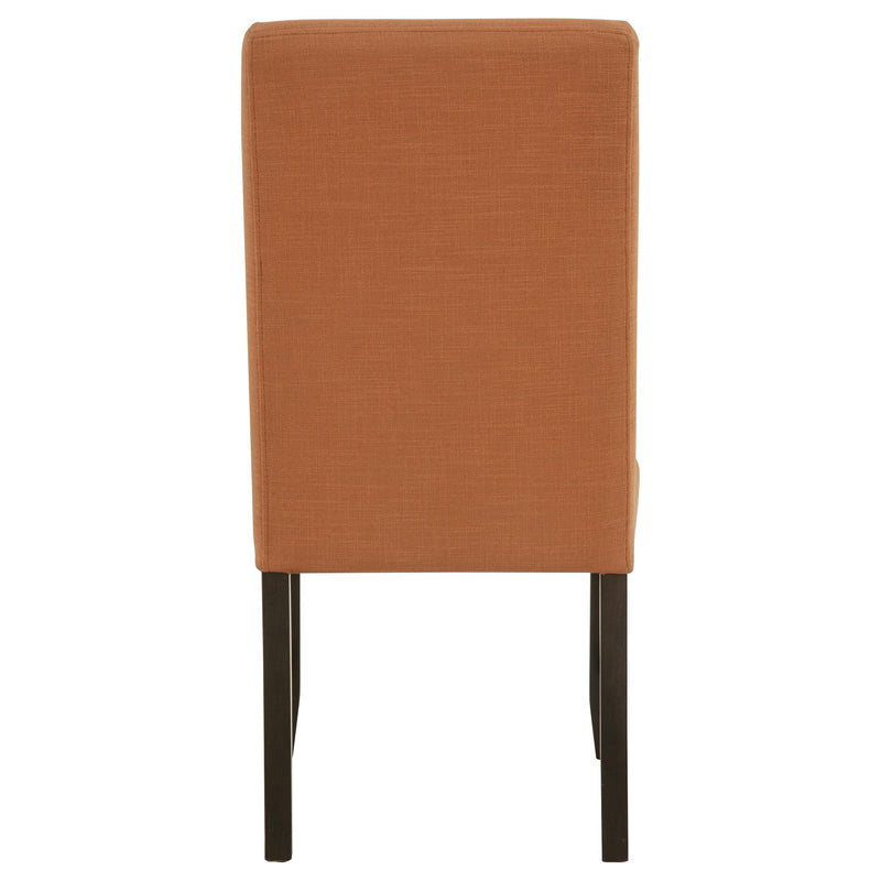 Berning Fabric Upholstered Parson Side Chair Salmon Orange (Set of 2) - 121702SLM