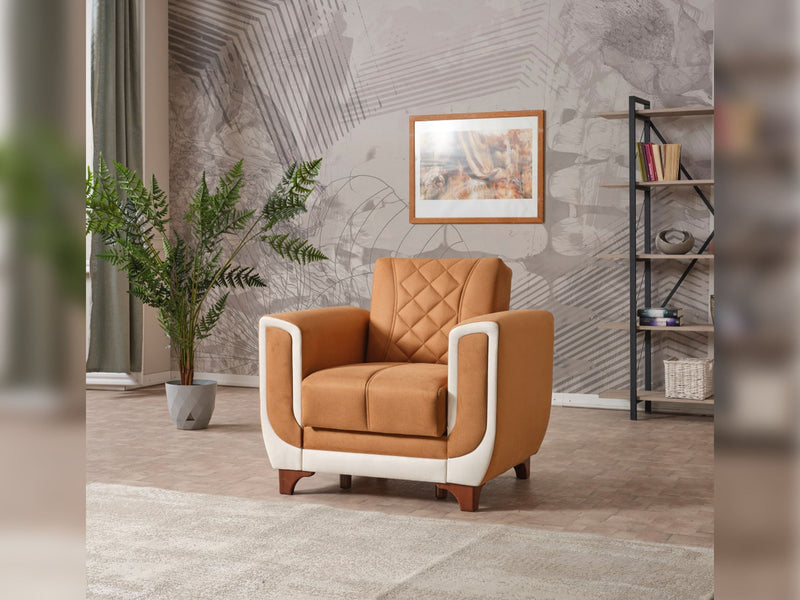 Berre Armchair Brown in Brown - 102-BER-DZ202-1