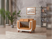 Berre Armchair Brown in Brown - 102-BER-DZ202-1
