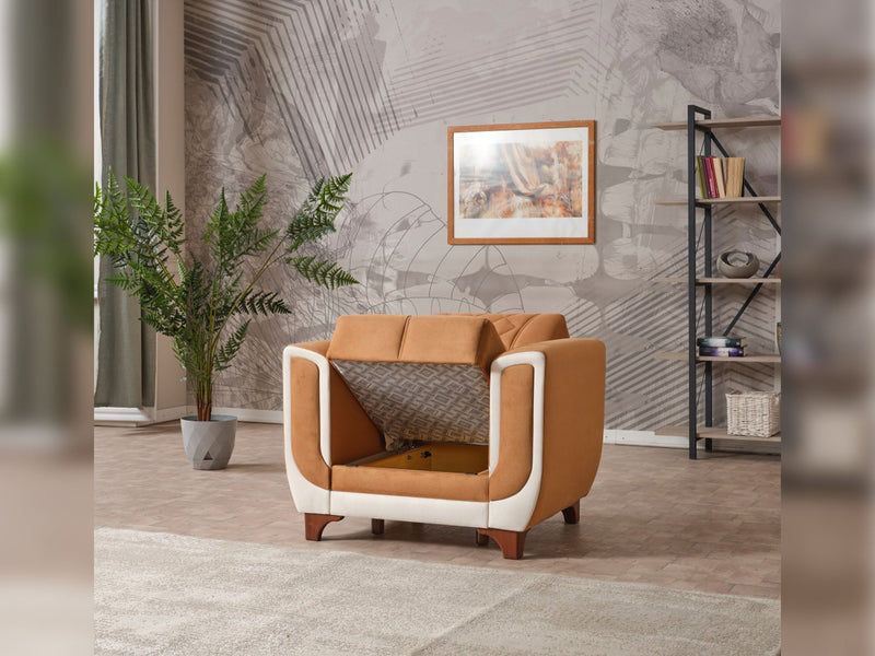 Berre Armchair Brown in Brown - 102-BER-DZ202-1
