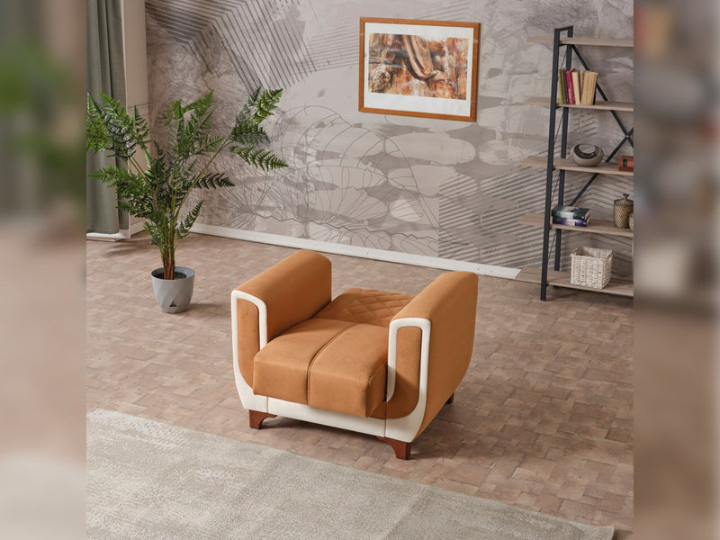 Berre Armchair Brown in Brown - 102-BER-DZ202-1