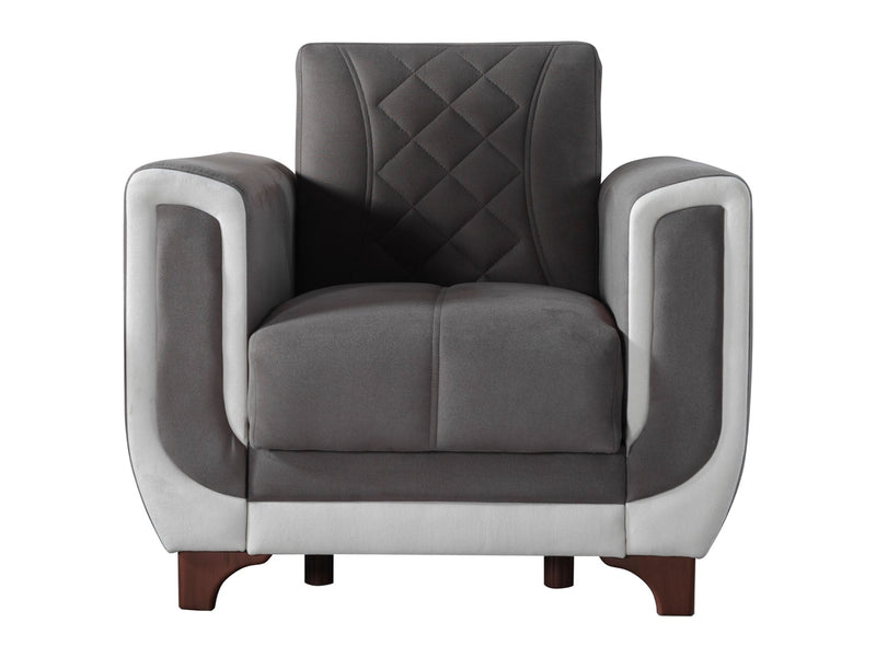 Berre Armchair Grey in Grey - 101-BER-DZ203-B