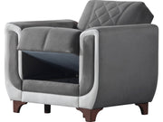 Berre Armchair Grey in Grey - 101-BER-DZ203-B