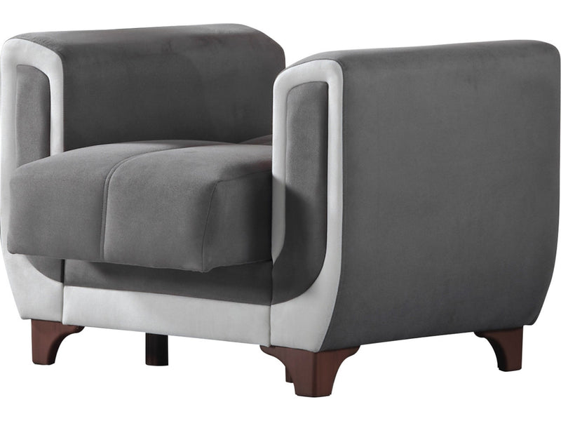 Berre Armchair Grey in Grey - 101-BER-DZ203-B