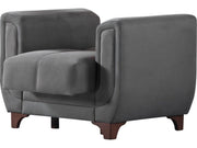 Berre Armchair Plain Grey in Grey - 102-BER-DZ203-1P