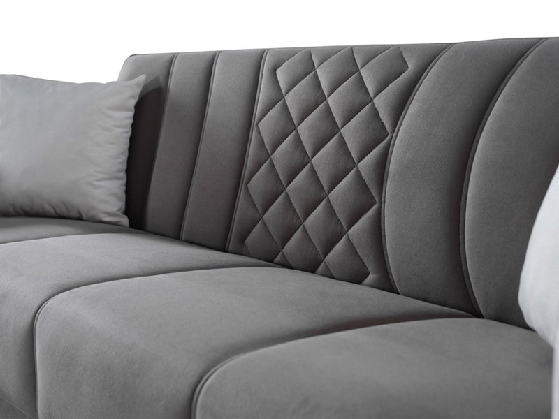 Berre Convertible Sofa Grey in Grey - 101-BER-DZ203-3