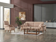 Beta 3-pieces (Sofa & Loveseat & Chair) Livingroom Set Beige in Beige - 101-BET-KAY065-321