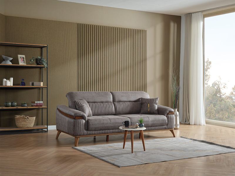 Beta 3-pieces (Sofa & Loveseat & Chair) Livingroom Set Fume in Fume - 101-BET-KAY375-321