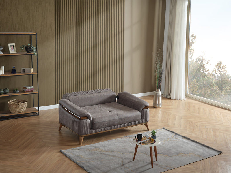Beta Convertible Loveseat Fume in Fume - 101-BET-KAY375-2