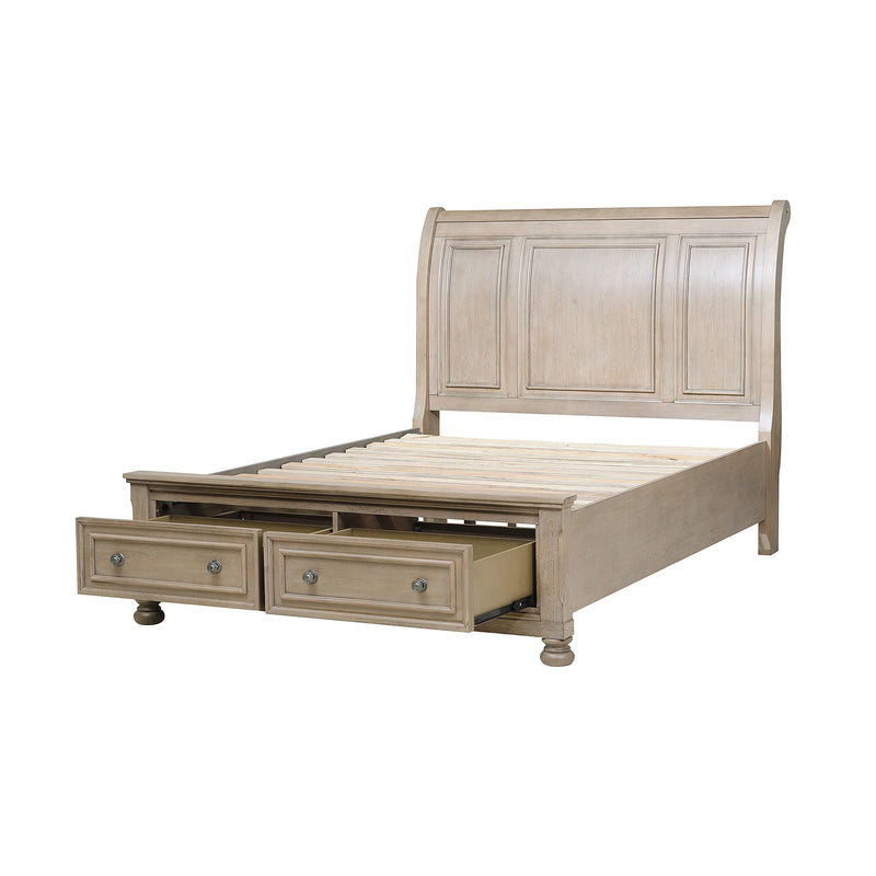 Bethel Wire Brushed Gray Sleigh Storage Platform Bedroom Set - DMV FurnitureBedroom Set