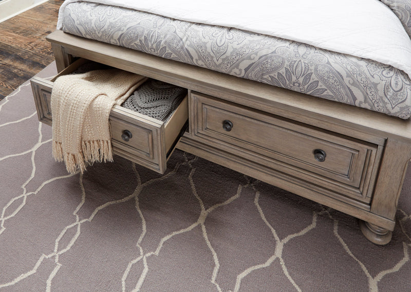 Bethel Wire Brushed Gray Sleigh Storage Platform Bedroom Set - DMV FurnitureBedroom Set