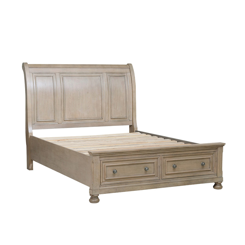 Bethel Wire Brushed Gray Sleigh Storage Platform Bedroom Set - DMV FurnitureBedroom Set