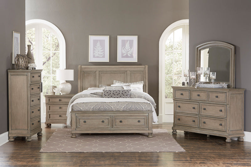 Bethel Wire Brushed Gray Sleigh Storage Platform Bedroom Set - DMV FurnitureBedroom Set