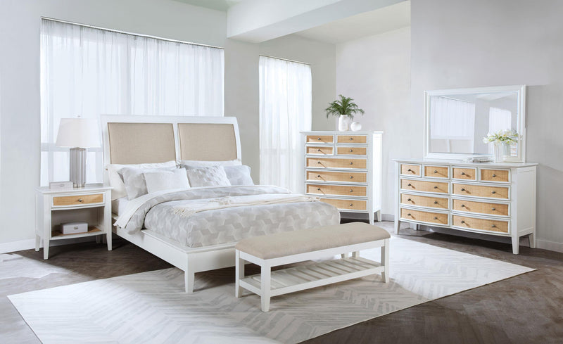 Bexhill 1-drawer Nightstand Bedside Table White - 223472