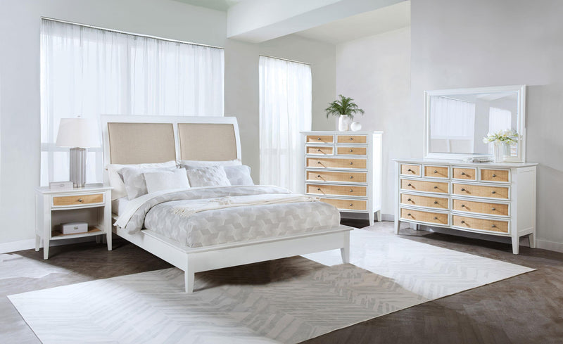 Bexhill 1-drawer Nightstand Bedside Table White - 223472