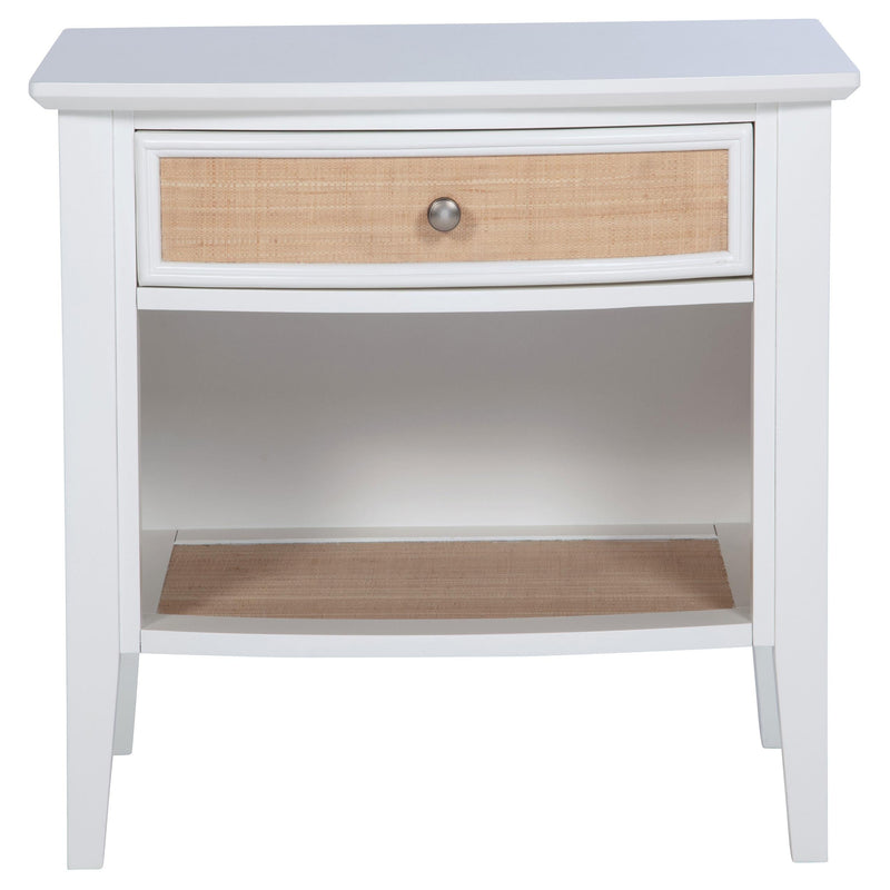 Bexhill 1-drawer Nightstand Bedside Table White - 223472