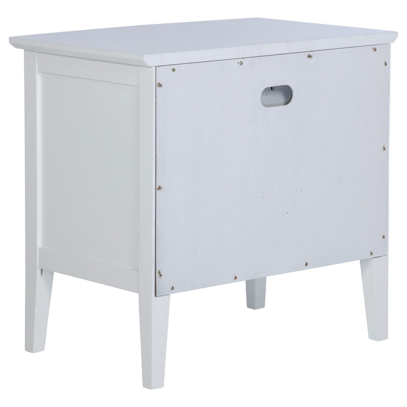 Bexhill 1-drawer Nightstand Bedside Table White - 223472