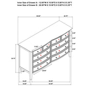 Bexhill 10-drawer Dresser Cabinet White - 223473