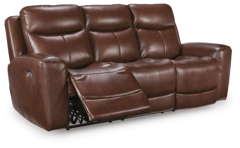 Bexhurst Mahogany Power Reclining Sofa - PCU1210215