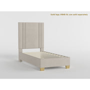 BHE5878BE-39* (2) 39” Beige Microfiber Platform Bed - BHE5878BE-39*