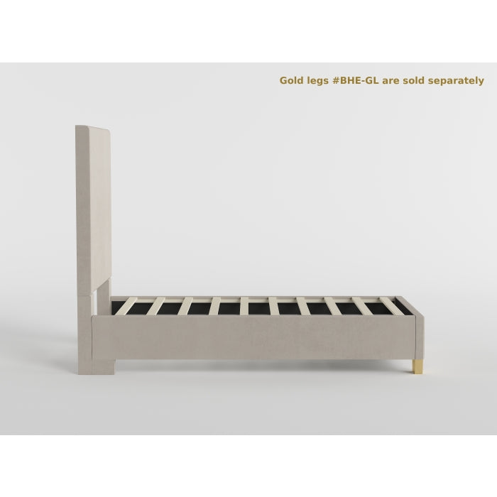 BHE5878BE-39* (2) 39” Beige Microfiber Platform Bed - BHE5878BE-39*