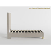 BHE5878BE-44* (2) 44" Beige Microfiber Platform Bed - BHE5878BE-44*
