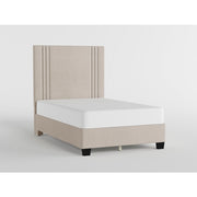 BHE5878BE-48* (2) 48" Beige Microfiber Platform Bed - BHE5878BE-48*