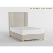 BHE5878BE-48* (2) 48" Beige Microfiber Platform Bed - BHE5878BE-48*