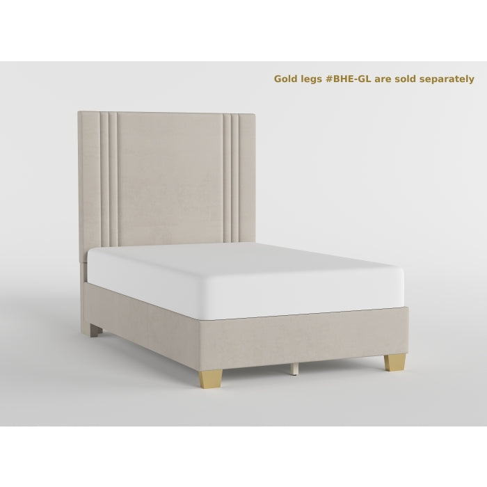 BHE5878BE-48* (2) 48" Beige Microfiber Platform Bed - BHE5878BE-48*