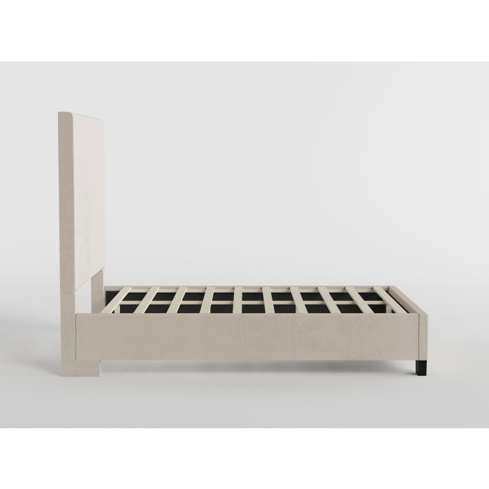 BHE5878BE-54* (2) 54" Beige Microfiber Platform Bed - BHE5878BE-54*