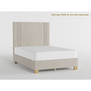 BHE5878BE-54* (2) 54" Beige Microfiber Platform Bed - BHE5878BE-54*