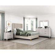 BHE5878BE-54* (2) 54" Beige Microfiber Platform Bed - BHE5878BE-54*