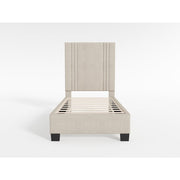 BHE5878NLB-39* (2) 39” Light Beige Microfiber Platform Bed - BHE5878NLB-39*