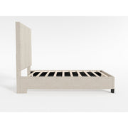BHE5878NLB-44* (2) 44” Light Beige Microfiber Platform Bed - BHE5878NLB-44*