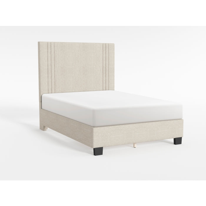BHE5878NLB-54* (2) 54” Light Beige Microfiber Platform Bed - BHE5878NLB-54*