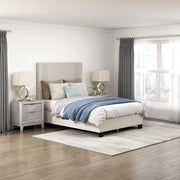 BHE5878NLB-54* (2) 54” Light Beige Microfiber Platform Bed - BHE5878NLB-54*