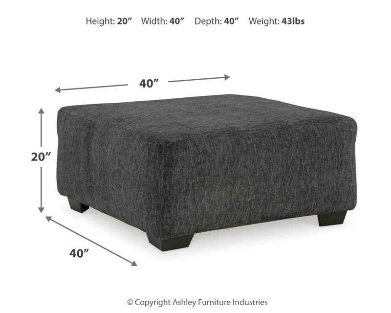 Biddeford 2-Piece Sectional with Ottoman in Shadow - PKG015089