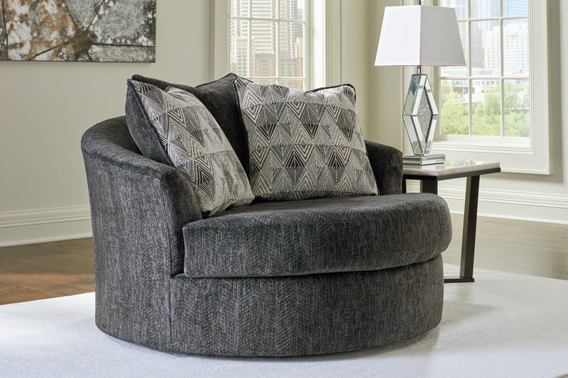 Biddeford Shadow Oversized Swivel Accent Chair - 3550421