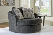 Biddeford Shadow Oversized Swivel Accent Chair - 3550421