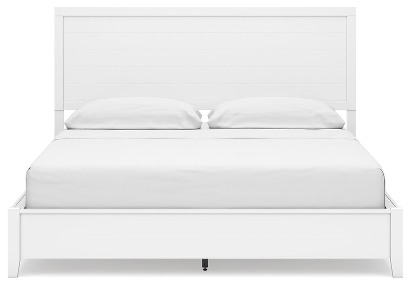 Binterglen California King Panel Bed with Dresser and Nightstand in White - DMV FurnitureBedroom Set