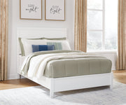 Binterglen California King Panel Bed with Dresser and Nightstand in White - DMV FurnitureBedroom Set
